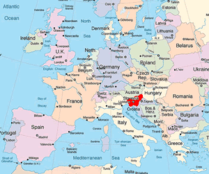 Kaart situering Slovenië